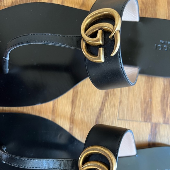 Gucci Leather thong sandal with Double G in size 41 - Picture 5 of 13